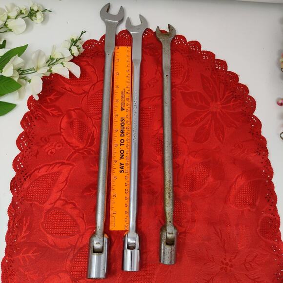 3X Snap On Tools OH Alignment Wrench 11/16 3/4 13/16” Vtg Underlined - Picture 2 of 8